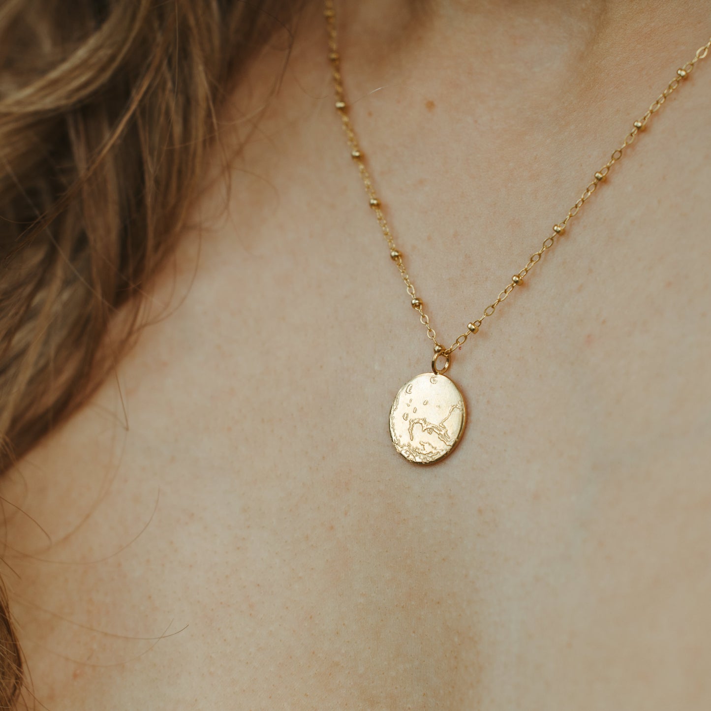 Mars Necklace in Sterling Silver or Gold Vermeil
