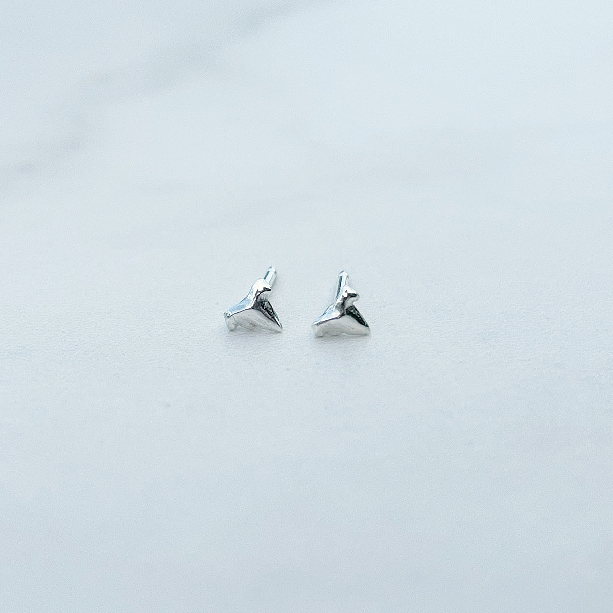 sterling silver kitten tooth stud earrings