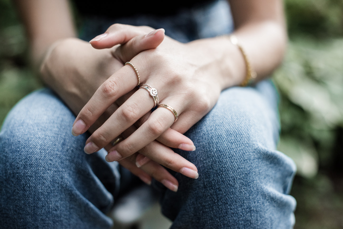 smile ring in sterling silver or 14k gold fill