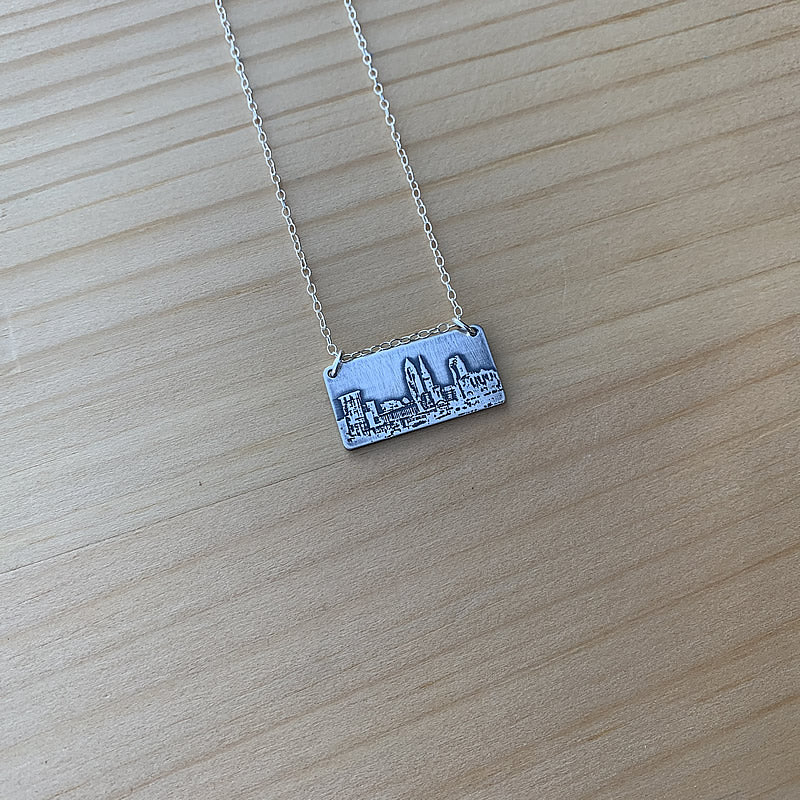 Cleveland Ohio skyline necklace