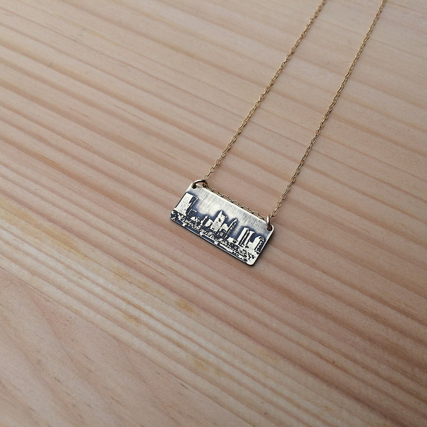 Columbus Ohio skyline necklace