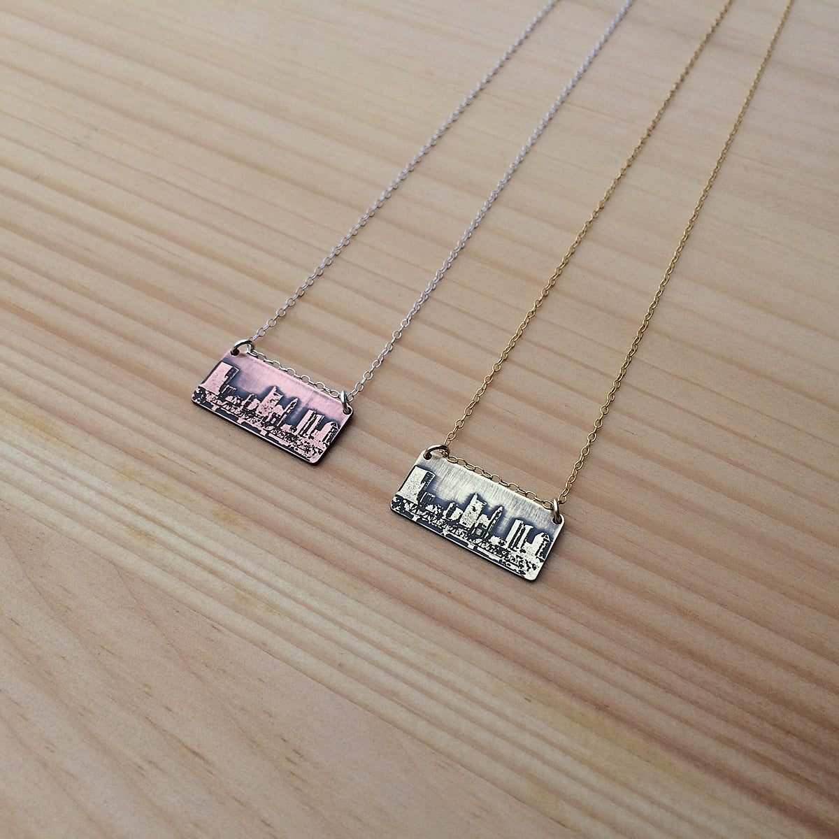 Columbus Ohio skyline necklace