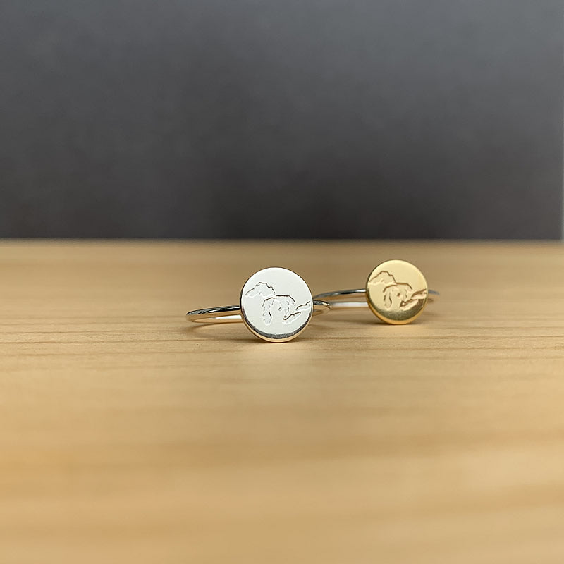 The Great Lakes ring in sterling silver