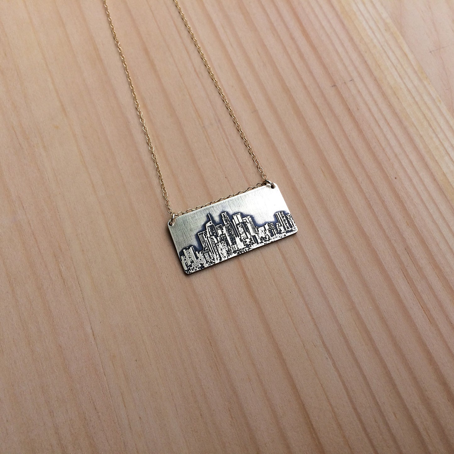 Los Angeles California skyline necklace
