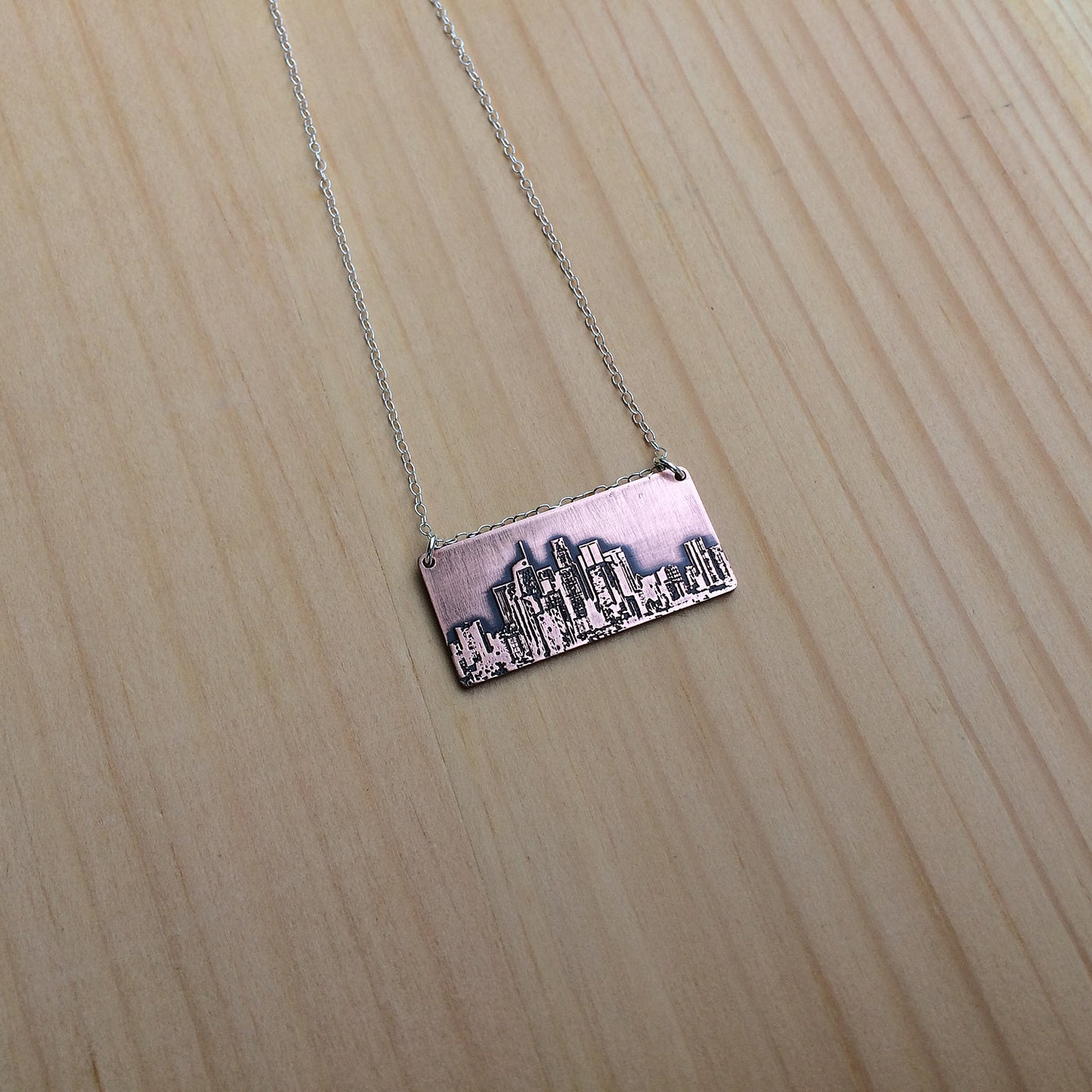 Los Angeles California skyline necklace