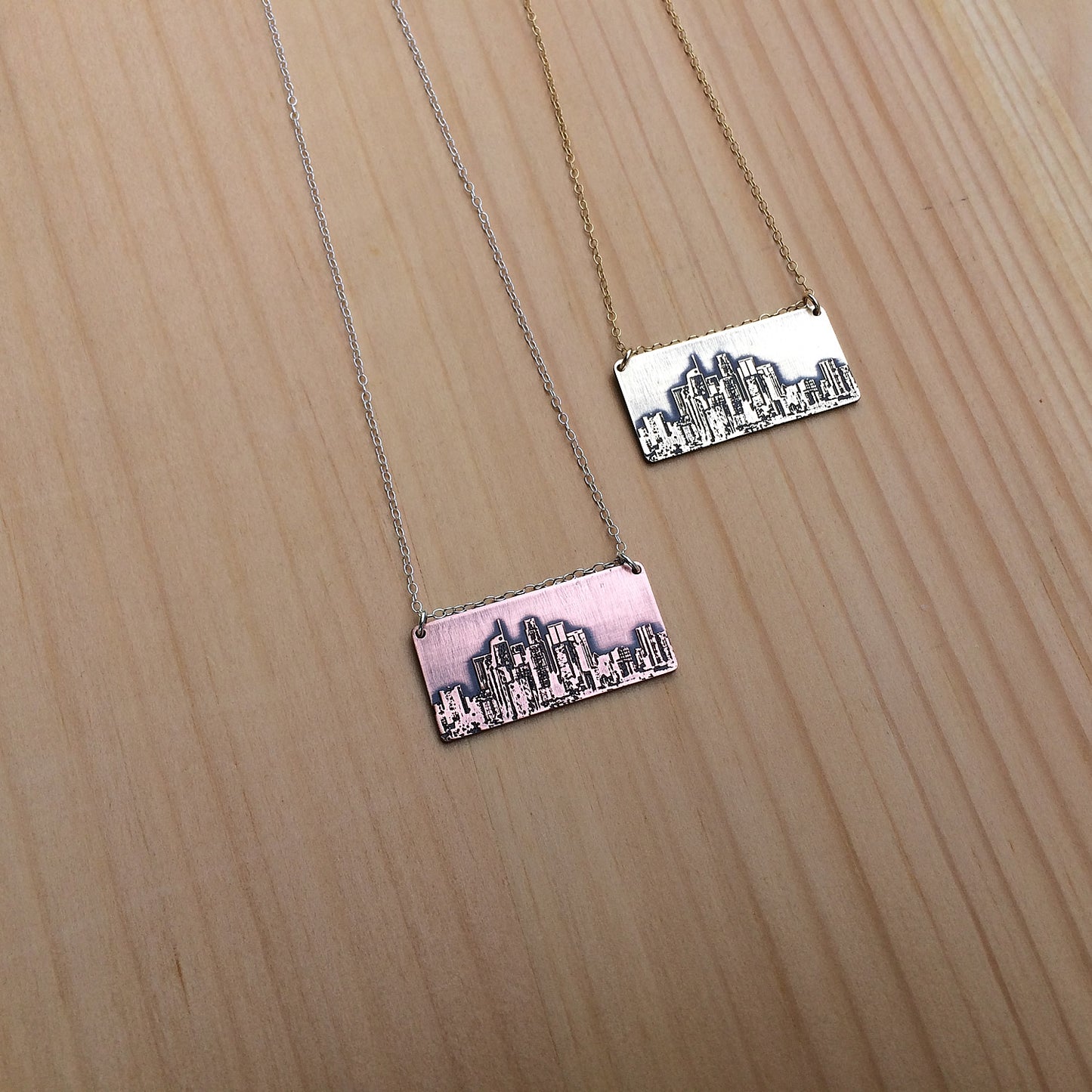 Los Angeles California skyline necklace