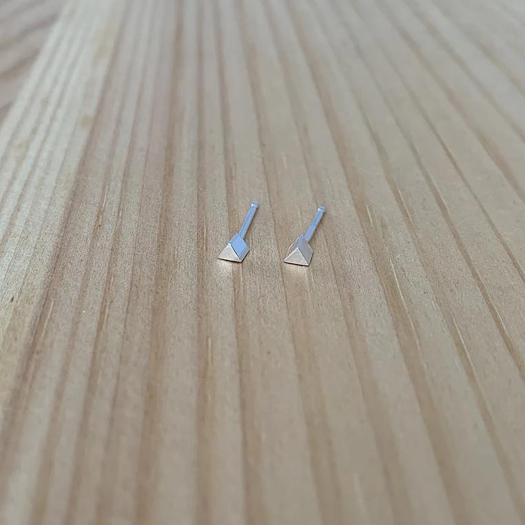 tiny triangle studs