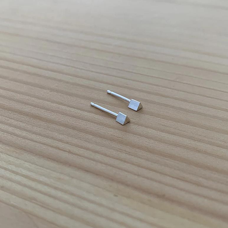 tiny triangle studs