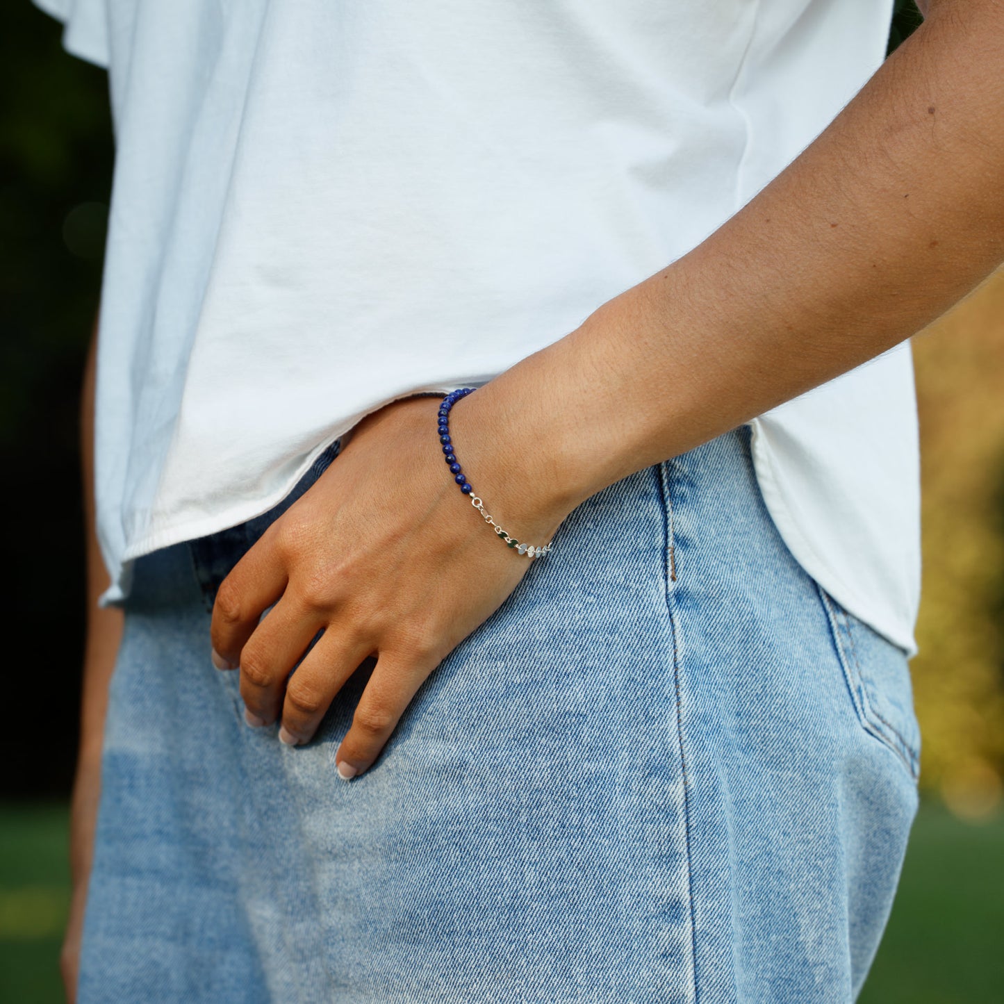 Lapis High Low Bracelet