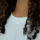 Tiny Full Moon Necklace in Sterling Silver or Gold Vermeil