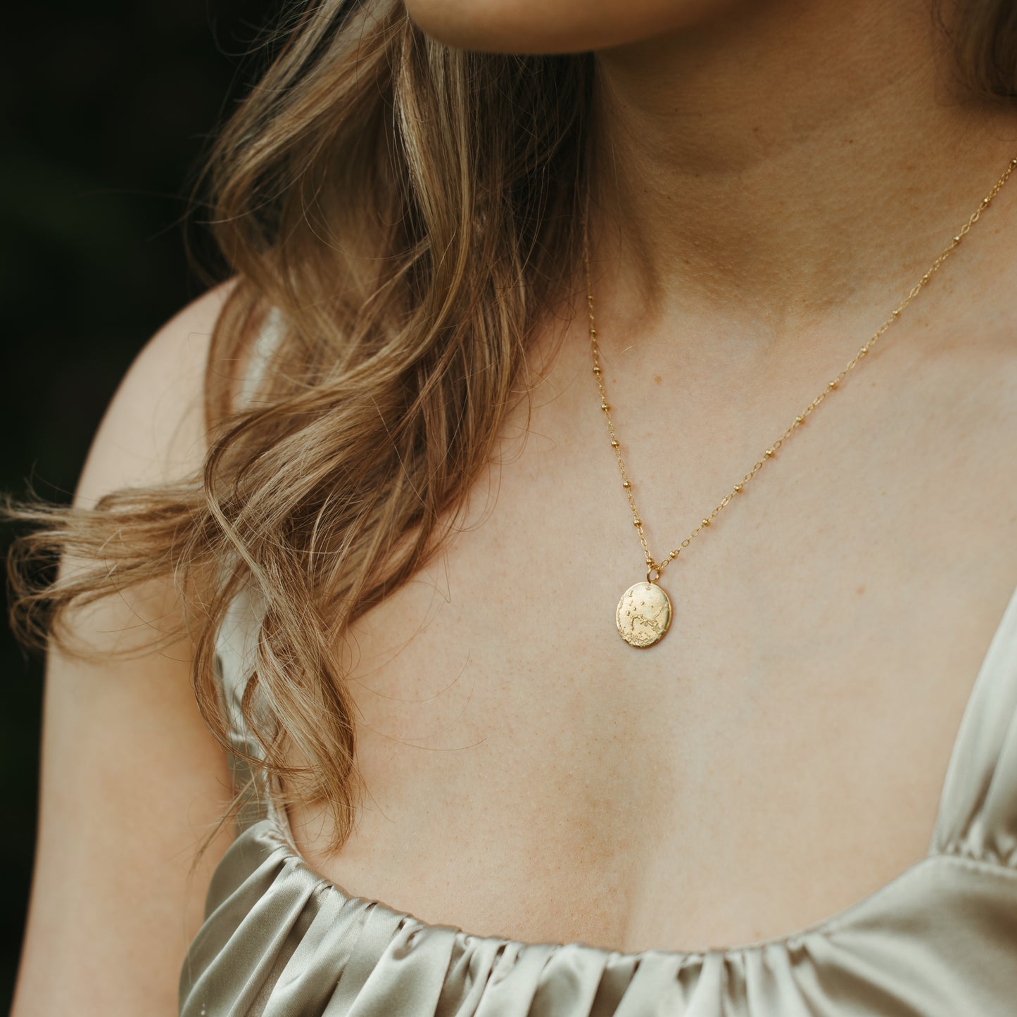 Mars Necklace in Sterling Silver or Gold Vermeil