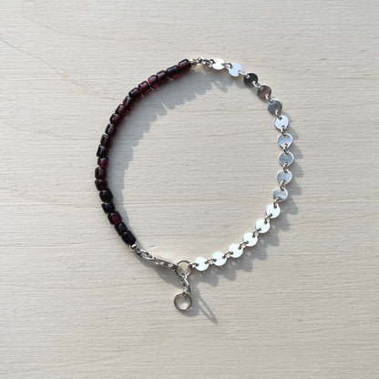 Garnet High Low Bracelet