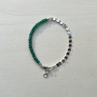 Green Onyx High Low Bracelet