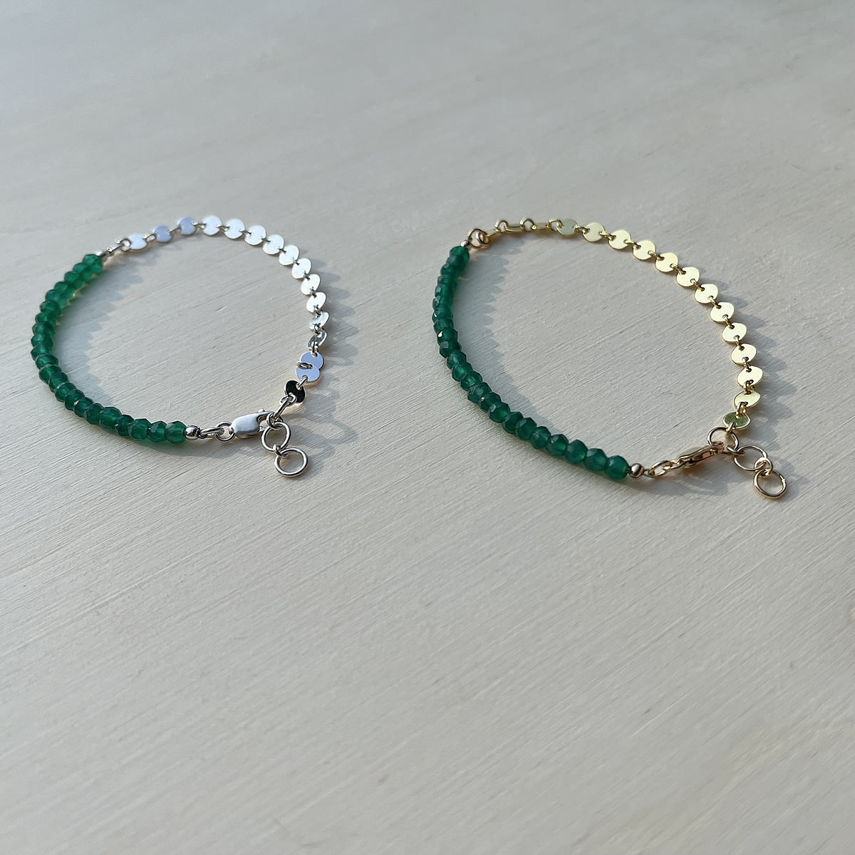 Green Onyx High Low Bracelet