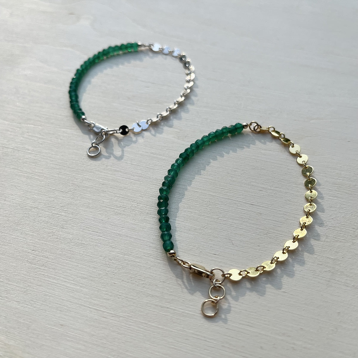 Green Onyx High Low Bracelet