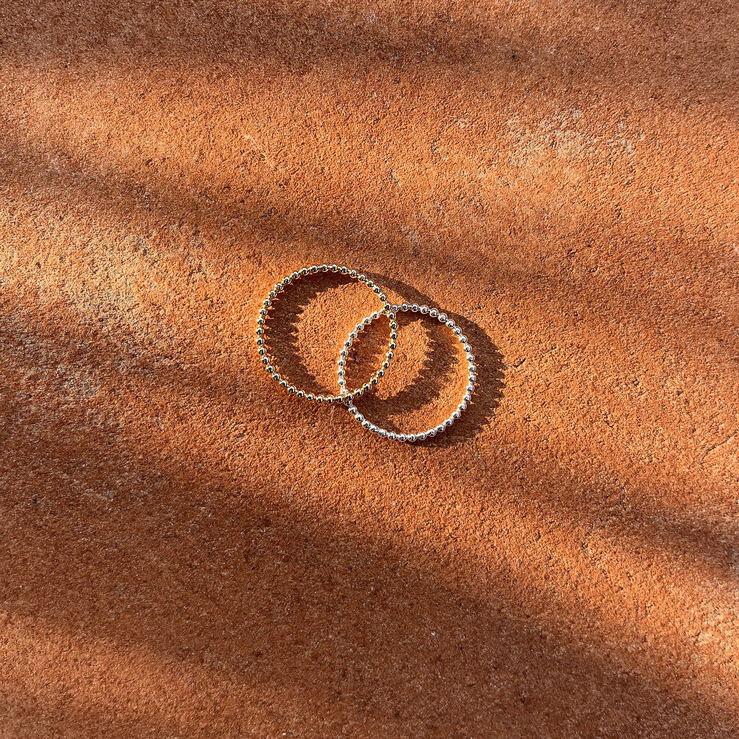 Skinny Beaded Stacking Ring