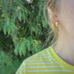 wide huggie hoop earrings in sterling silver or gold vermeil