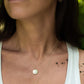 Tiny Mars Necklace in Sterling Silver or Gold Vermeil