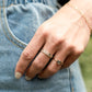 wave ring in sterling silver or 14k gold fill | hammered stacking ring