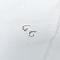 tiny beaded hoop earrings | everyday earrings in sterling silver or 14k gold fill