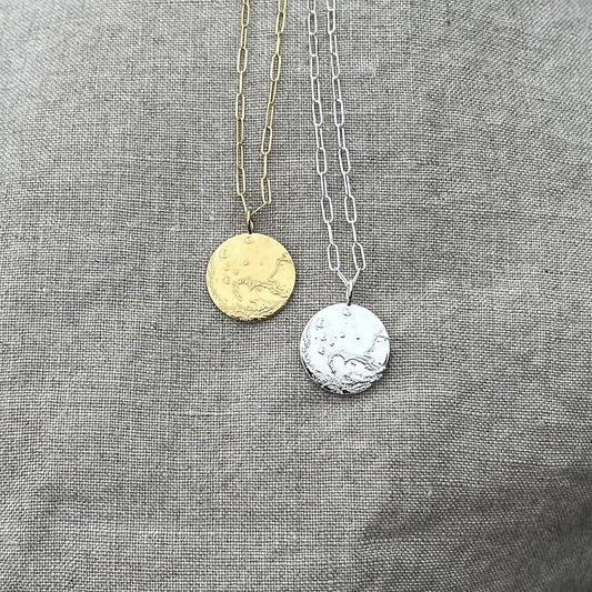 Mars Necklace in Sterling Silver or Gold Vermeil