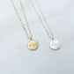 Full Moon Necklace in Sterling Silver or Gold Vermeil, Gift for Her