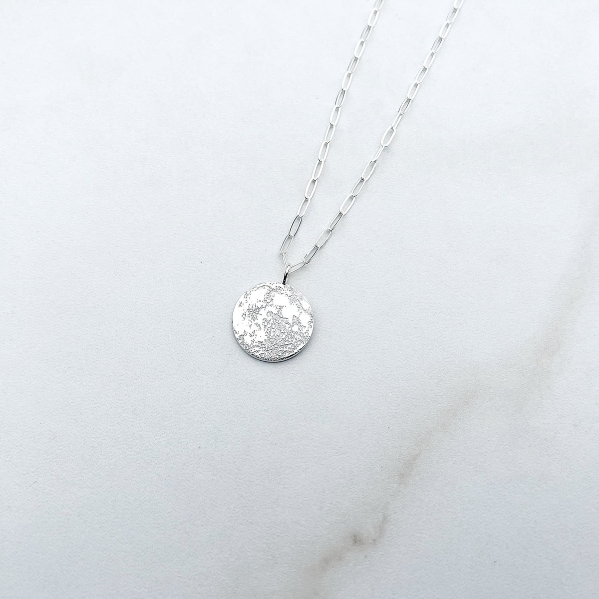 Full Moon Necklace in Sterling Silver or Gold Vermeil – Jaci Riley 