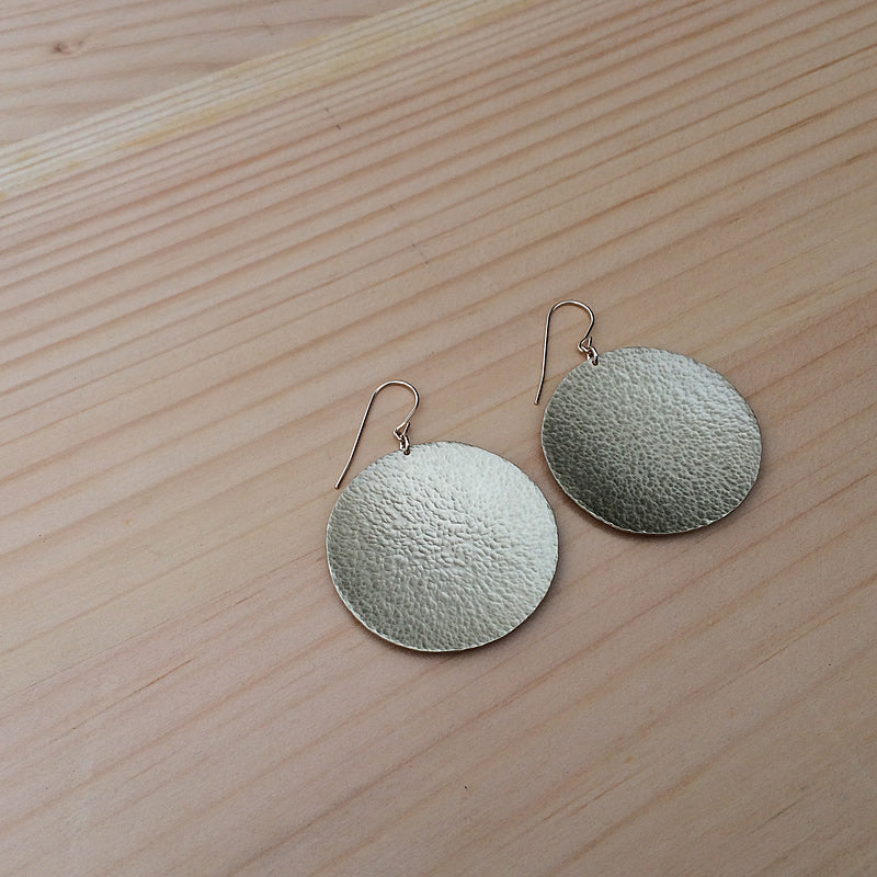 hammered brass earrings jaci riley jewelry