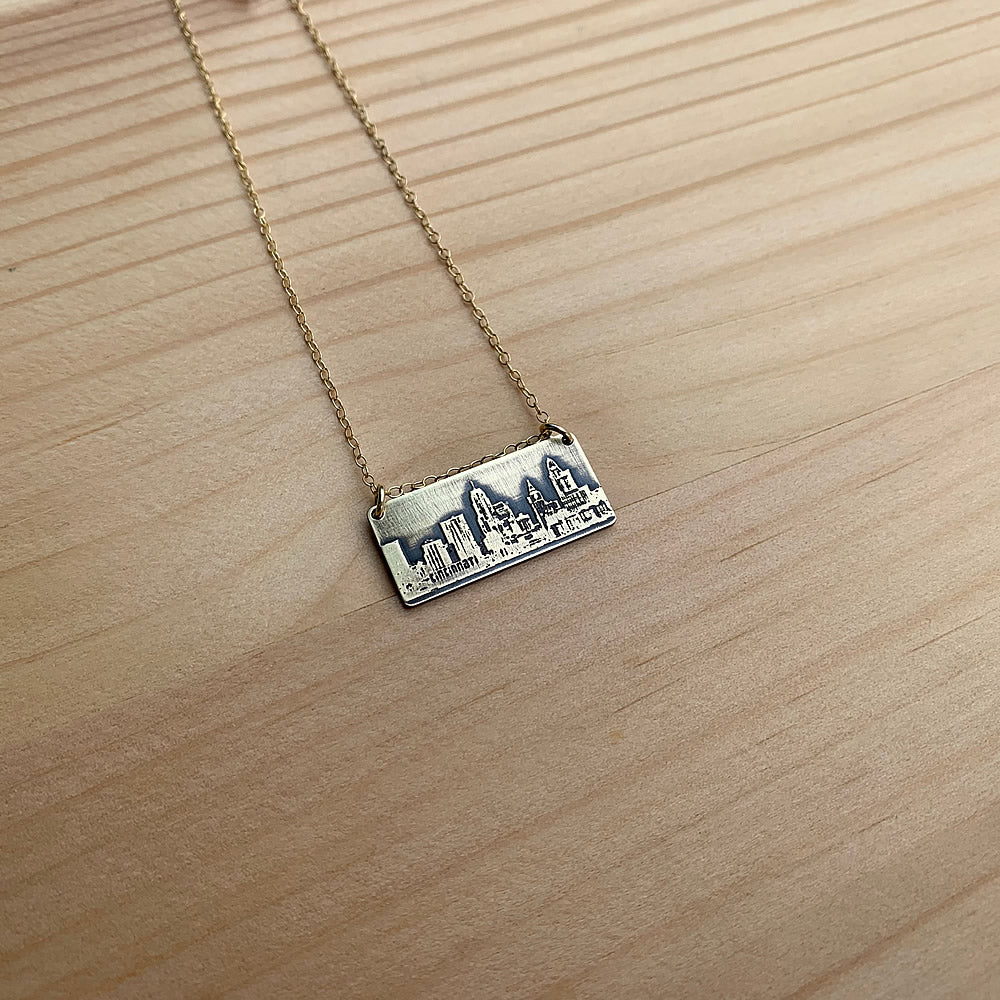 cincinnati skyline necklace jaci riley jewelry