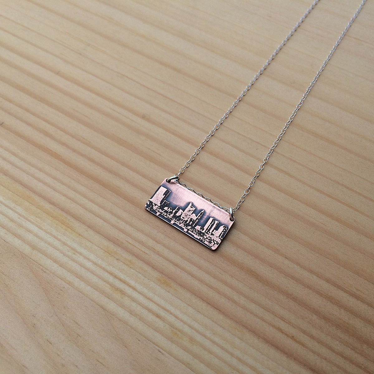 Columbus Ohio skyline necklace