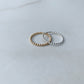 14k gold filled and sterling silver beaded stacking rings