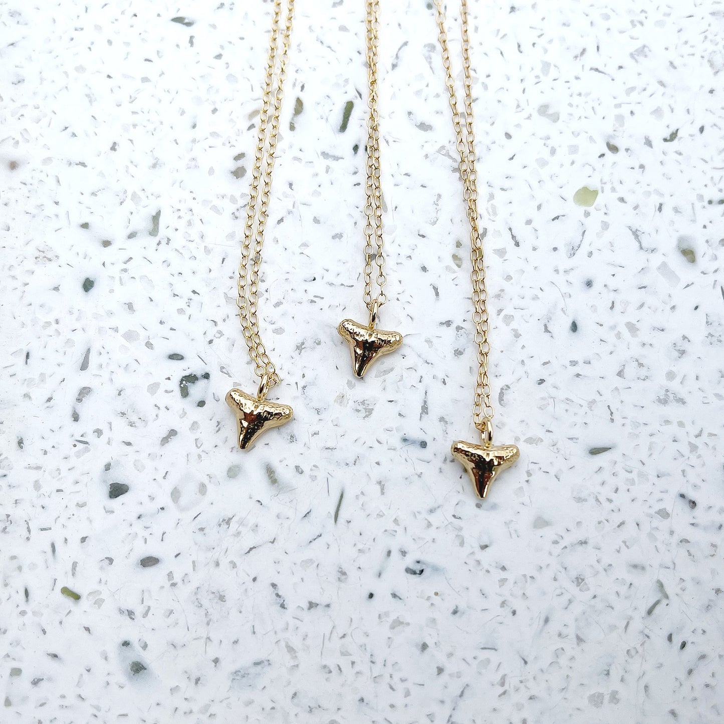 Tiny Shark Teeth Gold and Silver Necklace — Egan Jewelry