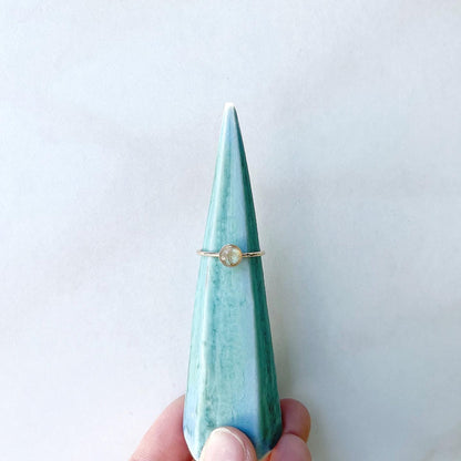 labradorite stacking ring in sterling silver or 14k gold fill