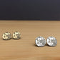 full moon earrings in sterling silver or brass
