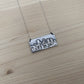 sterling silver pittsburgh skyline pendant with sterling silver chain handmade jaci riley jewelry