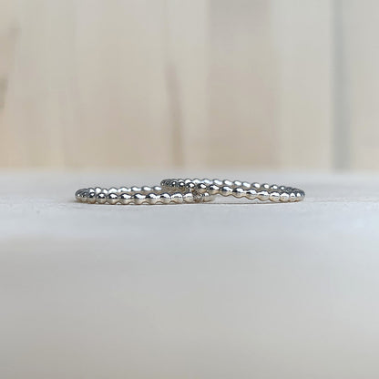 sterling silver beaded stacking rings