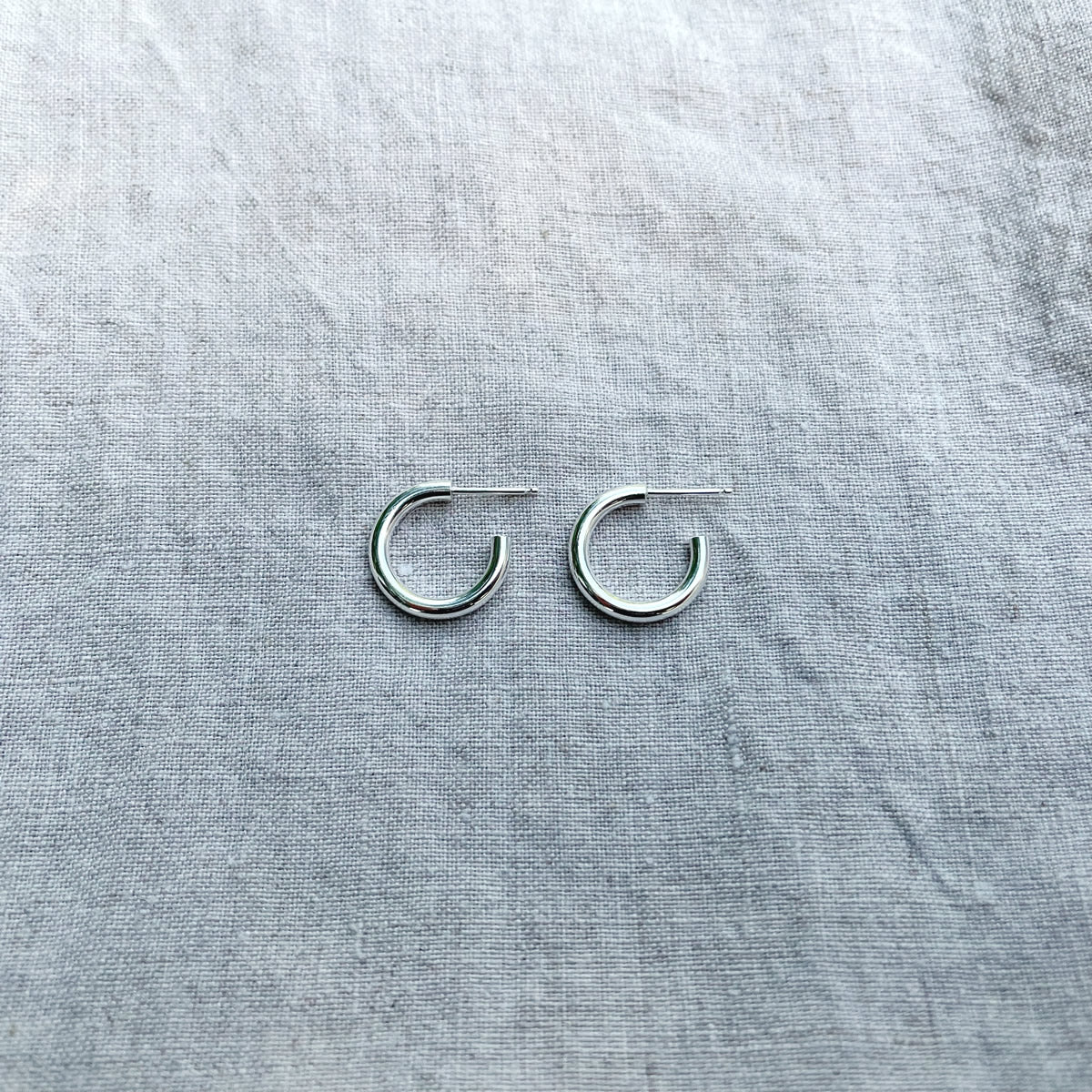 Thick Mini Hoop Earrings | Everyday Earrings in Sterling Silver or 14K Gold Fill Sterling Silver