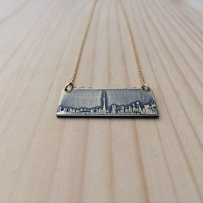 Toronto Ontario skyline necklace