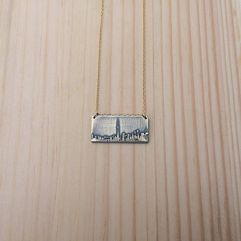 Toronto Ontario skyline necklace