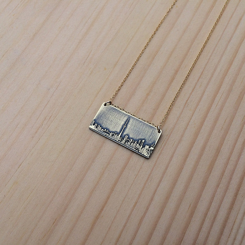 Toronto Ontario skyline necklace