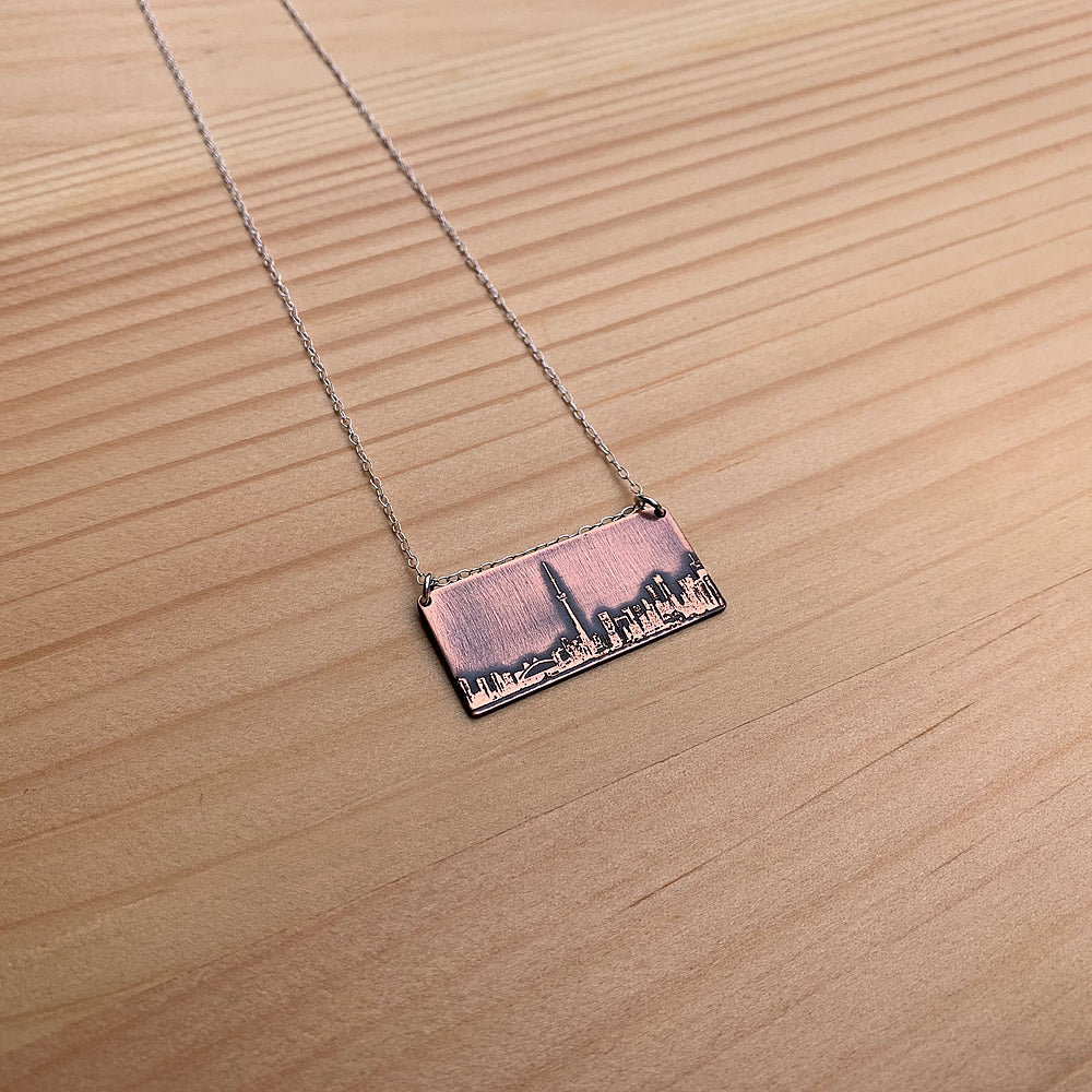 Toronto Ontario skyline necklace