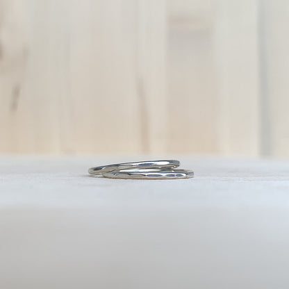 wave ring in sterling silver or 14k gold fill | hammered stacking ring